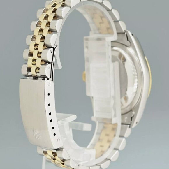 MINT Rolex DateJust Two Tone Yellow Gold 36mm Champagne Watch With Box - Picture 5 of 5